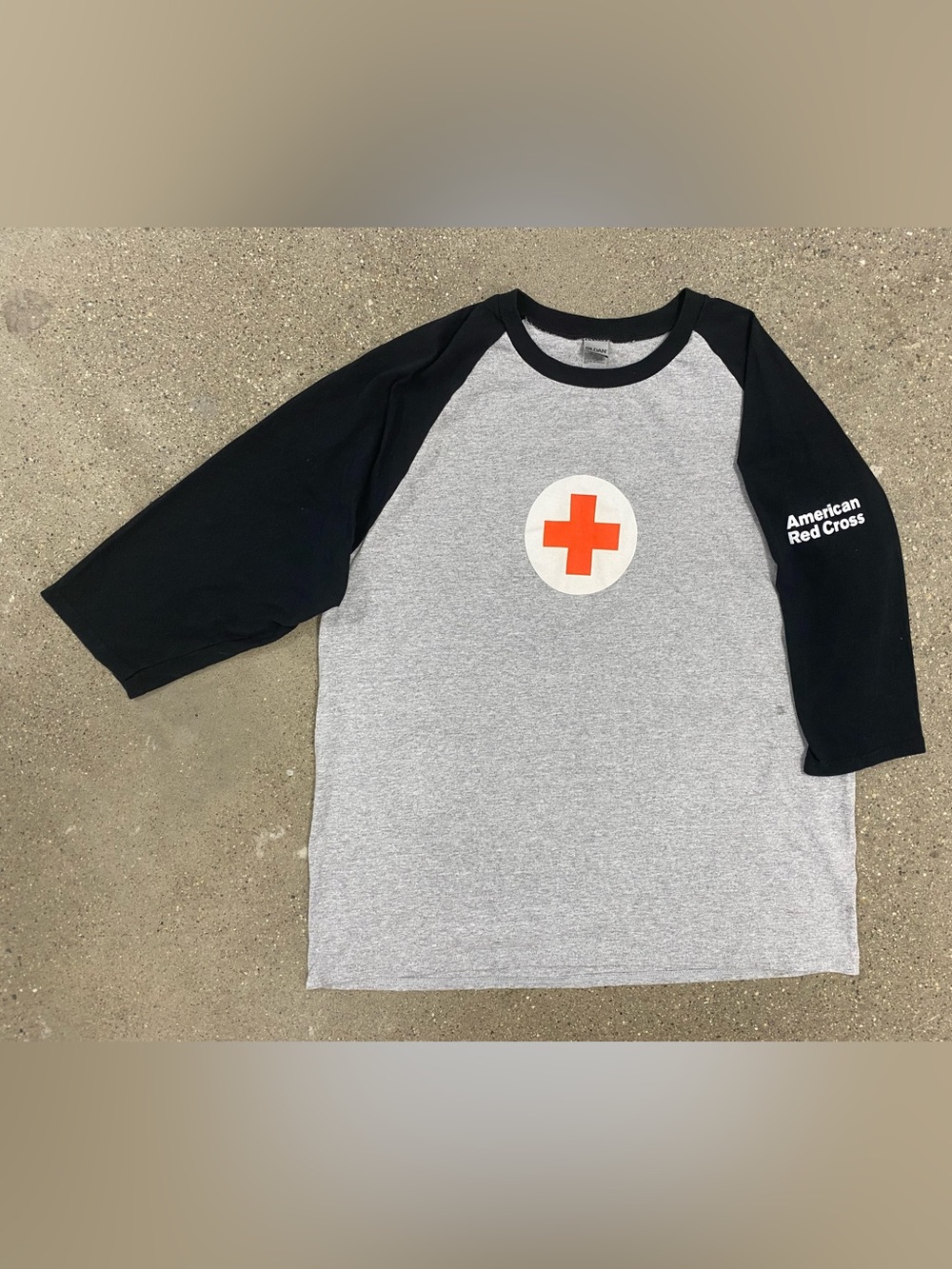 Vintage Red Cross Raglan Sleeve Shirt size XL